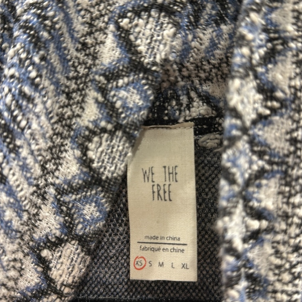 Free People Patterned Gray Sweater - image 3